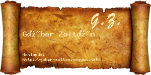 Góber Zoltán névjegykártya